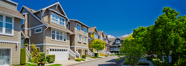 Houses in a neighborhood
